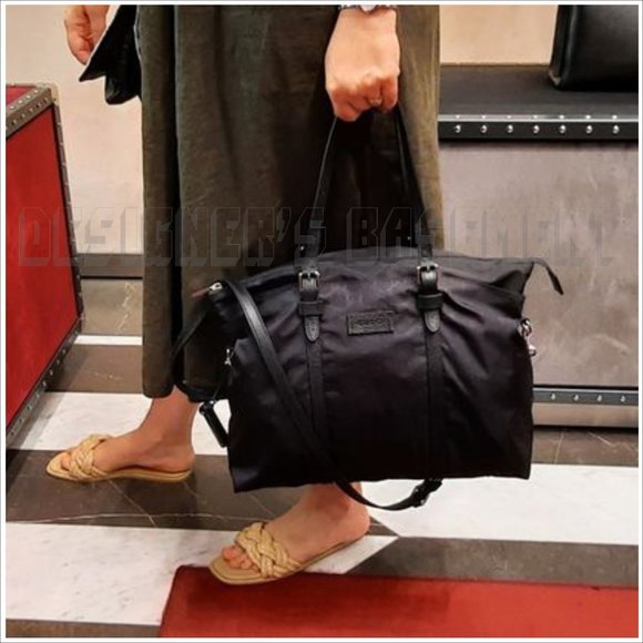 GUCCI black Nylon GUCCISSIMA leather trim Medium TOTE shoulder cross-body bag - Picture 11 of 11